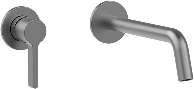 Смеситель для раковины, встраиваемый в стену, внутрен. часть в компл., (цв.вороненая сталь),  ZZ Vincea Villa VBFW-1VL1GM