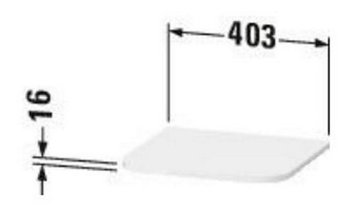 Верхняя панель для шкафчика 400х360 мм (цв.08 графит супермат), Happy D2 Plus ZZ Duravit Happy D.2 Plus HP030008080