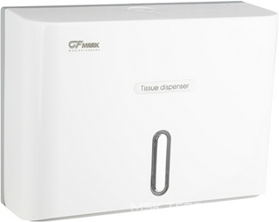 Диспенсер для бумажного полотенца, с ключом, пластиковый, под Z салфетки, цв.белый ZZ GFmark GFmark 919