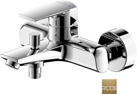 Смеситель для ванны, (цв.золото сатинированное),  ZZ Villeroy & Boch Dawn TVT10650115276