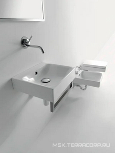 Раковина 40х35h10см, подвесная, без отв.д/смес., с переливом, без крепл.,  ZZ Kerasan Cento 353901*0