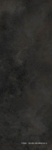 Керамогранит для пола и стены Laminam Rus Ossido  Nero 5,6 mm (на сетке) 100x300 LAMF007369