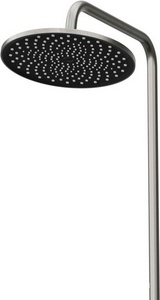 Смеситель для ванны(душа), со стационарным верхн.душем d25см., душевая лейка, шланг в компл., (цв.оружейная сталь),  ZZ BelBagno Marino MARINO-VSCM-GM