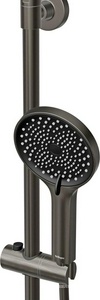 Смеситель для ванны(душа), со стационарным верхн.душем d25см., душевая лейка, шланг в компл., (цв.оружейная сталь),  ZZ BelBagno Marino MARINO-VSCM-GM