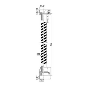 Душевой шланг 1.5 м, цвет черный матовый ZZ Iddis Optima Home OPH15BLi19
