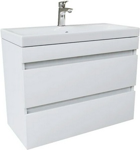 Комплект мебели 80cм, тумба подвесная, два выдвижных ящика, раковина в компл., цв белый Iddis zodiac ZOD8CB0i95K