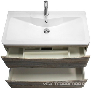 База под раковину подвесная с двумя выкатными ящиками, 1000x455x525мм, без раковины, (цв.Pino Scania), Acqua ZZ BelBagno ACQUA ACQUA-1000-2C-SO-PS