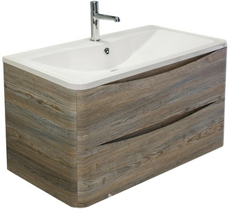 База под раковину подвесная с двумя выкатными ящиками, 1000x455x525мм, без раковины, (цв.Pino Scania), Acqua ZZ BelBagno ACQUA ACQUA-1000-2C-SO-PS