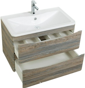 База под раковину подвесная с двумя выкатными ящиками, 1000x455x525мм, без раковины, (цв.Pino Scania), Acqua ZZ BelBagno ACQUA ACQUA-1000-2C-SO-PS