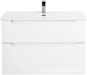 База под раковину подвесная с 2 выдвиж ящиками, 91х46хh51.5см, без раковины, (цв.Bianco Lucido), Etna ZZ