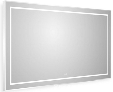 Зеркало в алюминиевой раме 1400x800x32мм, со встроенным светильником, и сенсорным выключателем, (рама цв.сатин),  ZZ BelBagno Kraft SPC-KRAFT-1400-800-LED-TCH-WARM
