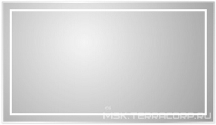Зеркало в алюминиевой раме 1400x800x32мм, со встроенным светильником, и сенсорным выключателем, (рама цв.сатин), Kraft ZZ