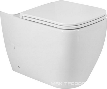 Чаша напольного, безободкового унитаза, смыв Tornado, без бачка, сиденья с микролифтом, крепеж к полу в компл.), -Tor ZZ BelBagno Luce BB2197CP-TOR/SC