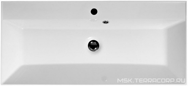 Раковина 1000x450x142мм, 1 отв.д/смесит., с переливом, (искусственный мрамор, цв.белый), BelBagno  BelBagno Marino BB1000/450-LV-MR-FT