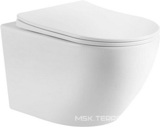 Унитаз подвесной, безободковый, смыв Tornado, 520x360x360мм, сиденье с микролифтом, крепеж в компл., Marino-Tor ZZ