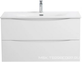 База под раковину подвесная с 2 выкатными ящиками, 796x455x500мм, без раковины, (цв.Bianco Opaco), Marino-Cer ZZ