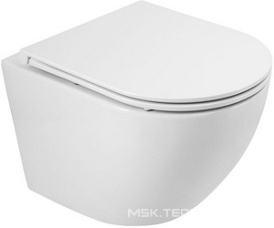 Унитаз подвесной, безободковый 500x360мм, сиденье с микролифтом, крепёж в компл., смыв Tornado, Sfera-Tor ZZ