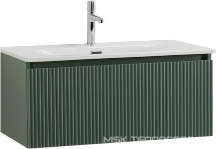 База под раковину подвесная с выкатным ящиком, 800x455x350мм, без раковины, (цв.Еловый Матовый),Uno ZZ BelBagno UNO UNO-800-1C-SO-VO