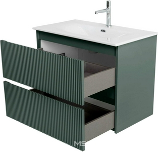 База под раковину подвесная с 2 выкатными ящиками, 800x455x608мм, без раковины, (цв.Еловый Матовый),Uno ZZ BelBagno UNO UNO-800-2C-SO-VO