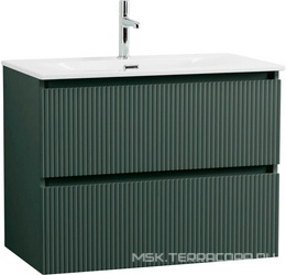 База под раковину подвесная с 2 выкатными ящиками, 800x455x608мм, без раковины, (цв.Еловый Матовый),Uno ZZ