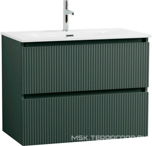 База под раковину подвесная с 2 выкатными ящиками, 800x455x608мм, без раковины, (цв.Еловый Матовый),Uno ZZ BelBagno UNO UNO-800-2C-SO-VO