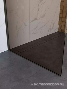 Душевая перегородка 1000хh2000мм, правая/левая, (стекло бронза 8мм, поперечный, фурнит. цв.оружейная сталь), Liberta ZZ BelBagno UNO UNO-L-1-TB-100-BR-GM