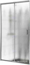 Дверь для душа, в нишу 1300хh1950мм, раздвижная, 1 дверь, 1 неподв.секция, правая/левая, (стекло Шиншила 5/4мм, фурн.цв.хром), Uno ZZ