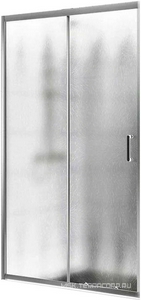 Дверь для душа, в нишу 1300хh1950мм, раздвижная, 1 дверь, 1 неподв.секция, правая/левая, (стекло Шиншила 5/4мм, фурн.цв.хром), Uno ZZ BelBagno Uno-195 UNO-195-BF-1-130-CH-CR