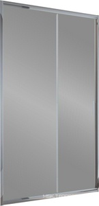 Дверь для душа, в нишу 155хh195см, раздвижная, 1 дверь, 1 неподв.секция, правая/левая, (стекло прозрачн.5мм, фурн.цв.хром), Uno ZZ BelBagno Uno-195 UNO-195-BF-1-155-C-Cr