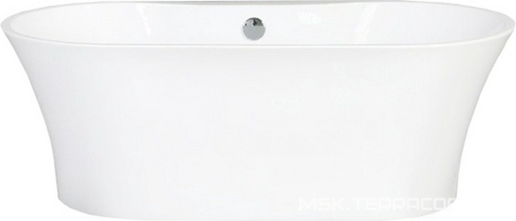 Ванна 1500x740xh590мм, акрил, отдельностоящая, цв.белый, слив-перелив цв.хром в комплекте, BelBagno ZZ