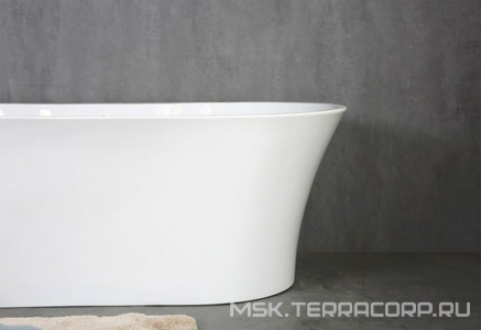 Ванна 1500x740xh590мм, акрил, отдельностоящая, цв.белый, слив-перелив цв.хром в комплекте, BelBagno ZZ BelBagno Универсал BB201-1500-800