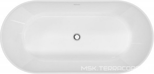 Ванна 1775x805xh580мм, акрил, отдельностоящая, БЕЗ слива-перелива, накладка отверстия перелива цв.хром в комплекте, BelBagno ZZ