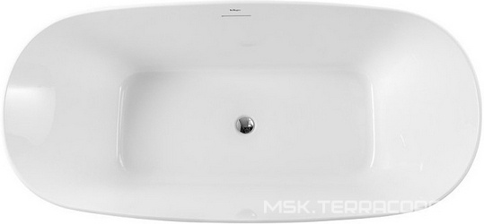 Ванна 1700x795xh620мм, акрил, отдельностоящая, цв.белый, слив-перелив, пробка слива цв.хром в комплекте, BelBagno ZZ