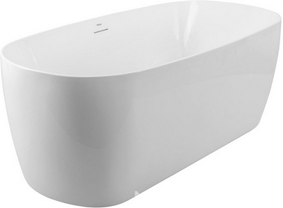 Ванна 1700x795xh620мм, акрил, отдельностоящая, цв.белый, слив-перелив, пробка слива цв.хром в комплекте, BelBagno ZZ BelBagno Универсал BB415-1700-800