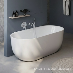 Ванна 1800х800хh580мм, отдельностоящая, интегрированный слив-перелив, донный клапан цв.хром в компл., (акрил цв.белый), BelBagno ZZ BelBagno Универсал BB706-1800-800