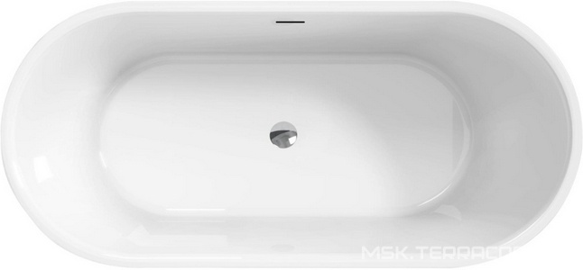 Ванна 1700x780xh600мм, отдельностоящая, интегрированный слив-перелив, донный клапан цв.хром в компл., (акрил цв.белый), BelBagno ZZ BelBagno Универсал BB709-1700-780