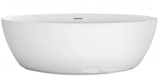 Ванна 1860х880хh600мм, отдельностоящая, интегрированный слив-перелив, донный клапан цв.хром в компл., (акрил цв.белый), BelBagno ZZ