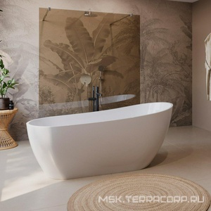 Ванна 1700x800xh720мм, отдельностоящая, интегрированный слив-перелив, донный клапан цв.хром в компл., (акрил цв.белый), BelBagno ZZ BelBagno Универсал BB704-1700-800-K