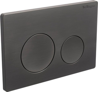 Кнопка двойного смыва для инсталляции подвесного унитаза, только для инстал. арт.BB-101-M.., (цв.оружейная сталь), BelBagno BelBagno Универсал BB-03C-GM