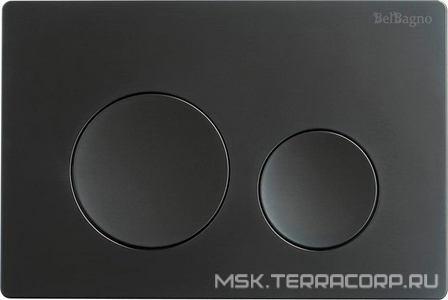 Кнопка двойного смыва для инсталляции подвесного унитаза, только для инстал. арт.BB-101-M.., (цв.черный матовый), BelBagno BelBagno Универсал BB-03C-NERO.M