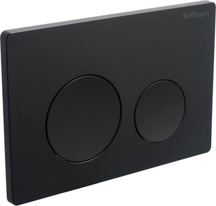 Кнопка двойного смыва для инсталляции подвесного унитаза, только для инстал. арт.BB-101-M.., (цв.черный матовый), BelBagno BelBagno Универсал BB-03C-NERO.M