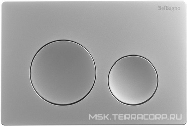 Кнопка двойного смыва для инсталляции подвесного унитаза, только для инстал. арт.BB-101-M.., (цв.сатин), BelBagno ZZ