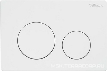 Кнопка двойного смыва для инсталляции подвесного унитаза, только для инстал. арт.BB-101-M.., (цв.белый глянец), BelBagno