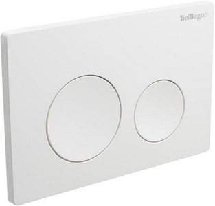 Кнопка двойного смыва для инсталляции подвесного унитаза, только для инстал. арт.BB-101-M.., (цв.белый глянец), BelBagno BelBagno Универсал BB-03C-BL
