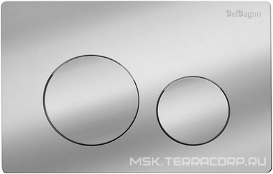 Кнопка двойного смыва для инсталляции подвесного унитаза, только для инстал. арт.BB-101-M.., (цв.хром глянец), BelBagno