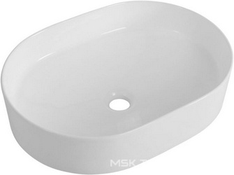Раковина накладная керамическая, овальная 500х350хh137мм, без отверстия для смесителя, без перелива, (цв.белый), BelBagno ZZ BelBagno Универсал BB1483