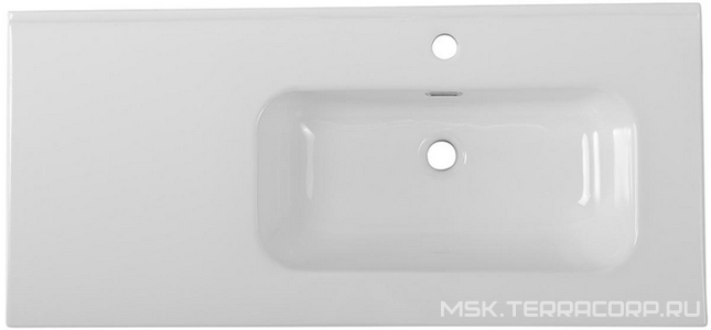 Раковина (ПРОДАЖА ТОЛЬКО С БАЗОЙ ПОД РАК.), чаша справа, 1010х460мм, с 1 отв.д/смесит., с переливом, (керамика, цв.белый), BelBagno ZZ BelBagno Универсал BB1000ETL-R