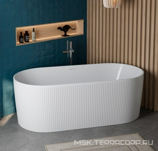 Ванна 1700x800xh580мм, отдельностоящая, слив-перелив, пробка слива цв.хром в компл., (акрил цв.белый), BelBagno ZZ BelBagno Универсал BB411-1700-800