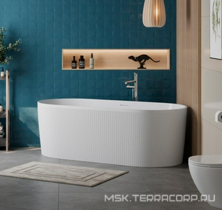 Ванна 1700x800xh580мм, отдельностоящая, слив-перелив, пробка слива цв.хром в компл., (акрил цв.белый), BelBagno ZZ BelBagno Универсал BB411-1700-800