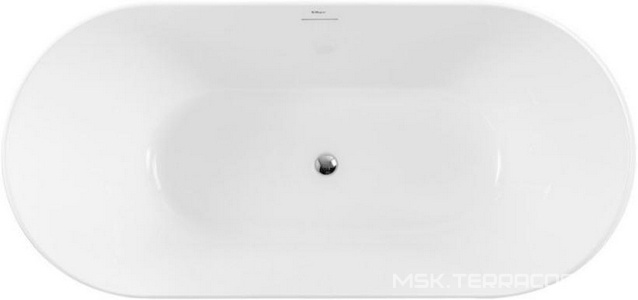 Ванна 1700x800xh580мм, отдельностоящая, слив-перелив, пробка слива цв.хром в компл., (акрил цв.белый), BelBagno ZZ BelBagno Универсал BB411-1700-800